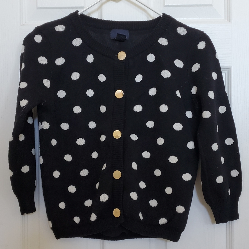 Cotton sweater with polka-dot detail